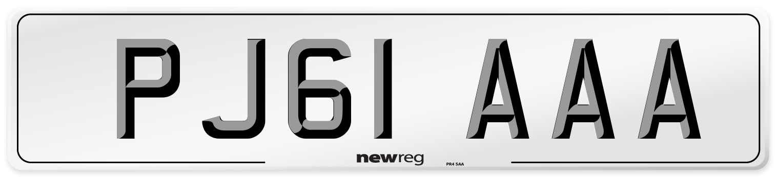 PJ61 AAA Number Plate from New Reg